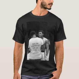 T-shirt mohamed ali, flotter comme une mouche au beurre pi