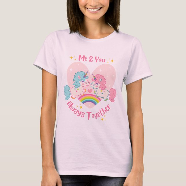T-shirt Moi et toi, femmes roses (Devant)