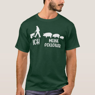 T-shirt Moi Mes abonnés Cravate Aimer Cochons Agriculteur