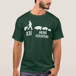 T-shirt Moi Mes abonnés Cravate Aimer Cochons Agriculteur