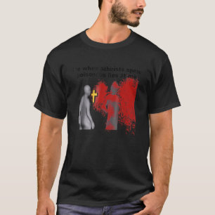 T-shirt Moi Quand Les Athées Me Parlent Des Mensonges Pois