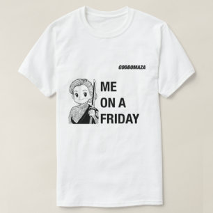 T-SHIRT MOI UN VENDREDI CONTRE MOI LUNDI BW