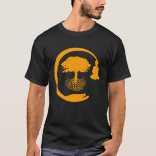 T-shirt Moine Bouddha Namasté Priant Prière Main Arbre Heu