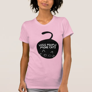 T-shirt "Moins de gens, plus de chats" Amoureux des chats 
