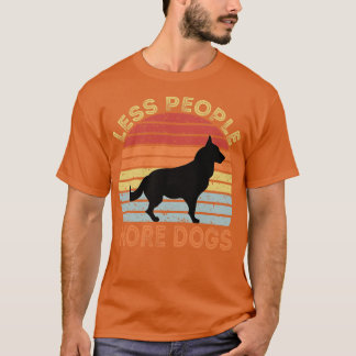 T-shirt Moins de gens Plus de chiens