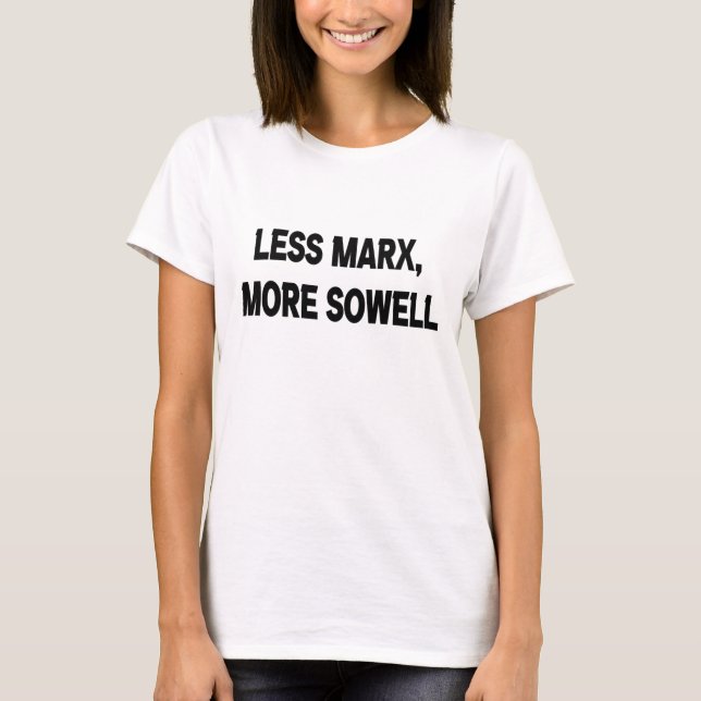 T-shirt moins de marx plus de sowell (Devant)