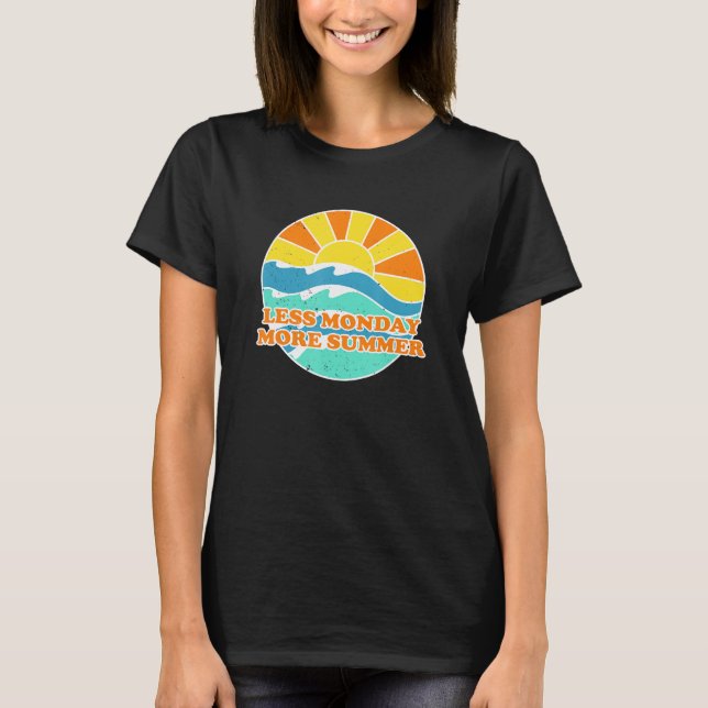 T-shirt Moins Lundi Plus Vacances été Coworker Colleagu (Devant)