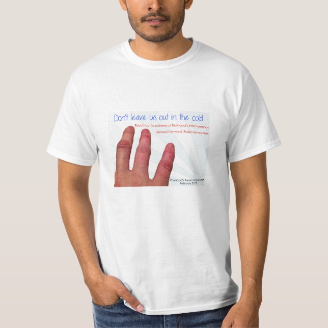 T-shirt Mois 2013 de la conscience de Raynaud (Devant)