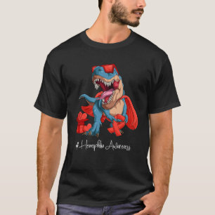 T-shirt Mois de la sensibilisation à l'hémophilie Ruban Ro