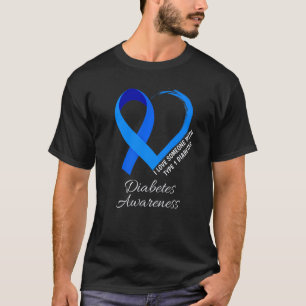 T-shirt Mois de la sensibilisation au diabète J'aime quelq