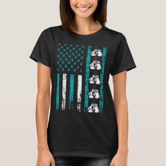 T-shirt Mois de la sensibilisation au stress du drapeau de
