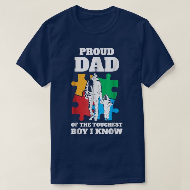 T-shirt Mois de la sensibilisation autistique Mens Fier Au (Design devant)