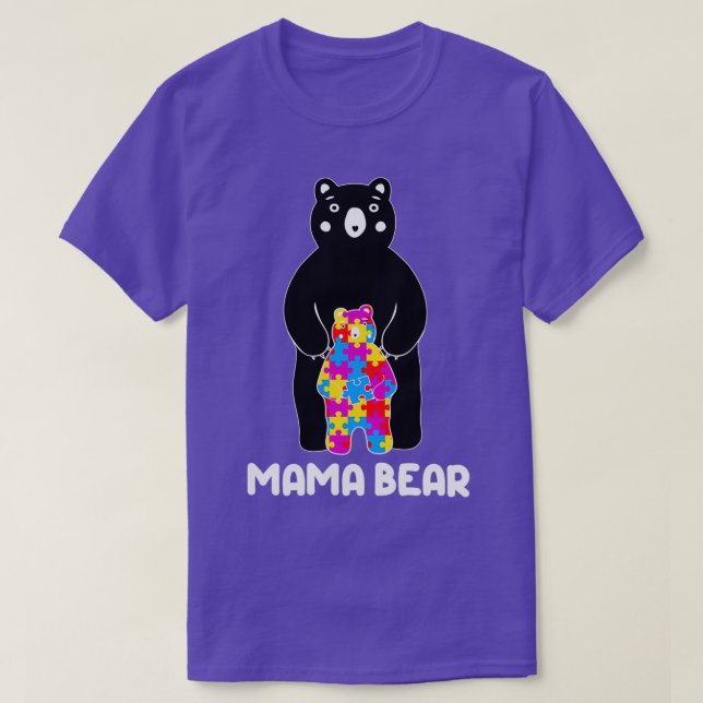 T-shirt Mois de la Sensibilisation sur l'autisme de l'ours (Design devant)