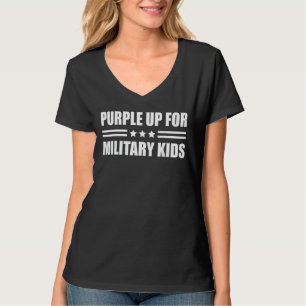 T-shirt Mois De L'Enfant Militaire 2022 Pourpre Pour Mil