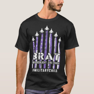 T-shirt Mois De L'Enfant Militaire Né Résilient Et Tou