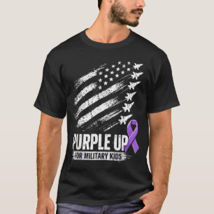 T-shirt Mois de l'enfant militaire violet