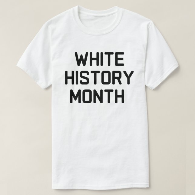 T-shirt Mois de l'histoire blanche (Design devant)