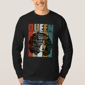T-shirt Mois de l'histoire des Noirs Femmes Éduquées Reine