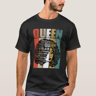 T-shirt Mois de l'histoire des Noirs Femmes Éduquées Reine