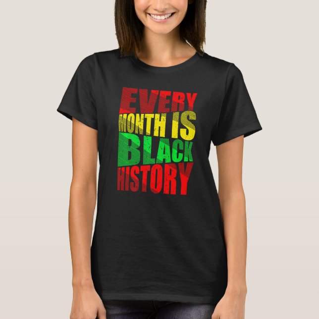 T-shirt Mois de l'histoire des Noirs Fier Melanine noire a (Devant)