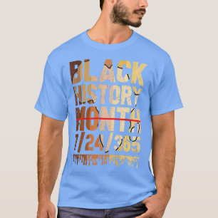 T-shirt Mois de l'histoire des Noirs Fier Noir 24 7 365 Me