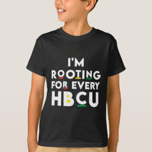 T-shirt Mois de l'histoire des Noirs HBCU Je soutiens chaq