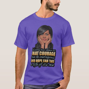 T-shirt Mois de l'histoire des Noirs Michelle Obama Jour d