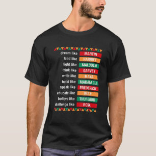 T-shirt Mois de l'histoire des Noirs Pays afro-américain C