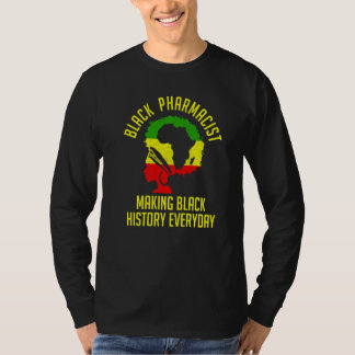 T-shirt Mois de l'histoire des Noirs Pharmacien Drapeau Af