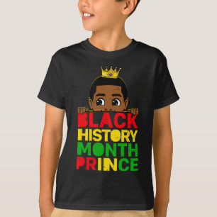 T-shirt Mois de l'histoire des Noirs Prince Africain Mélan