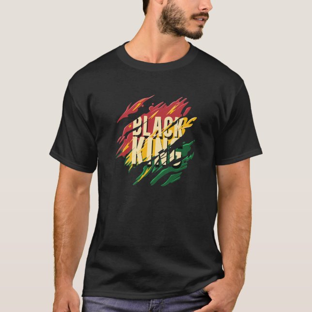 T-shirt Mois de l'histoire des Noirs Roi Noir Afro-América (Devant)