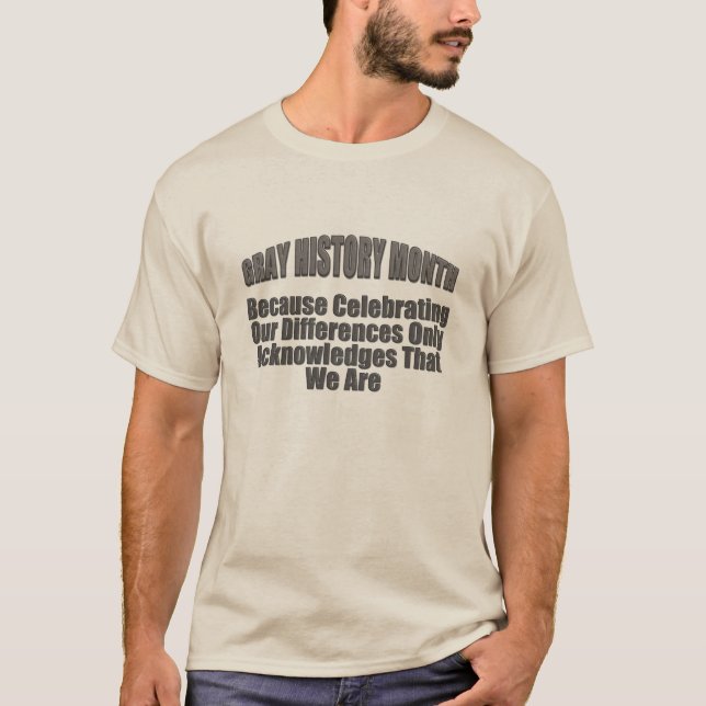 T-shirt Mois de l'histoire grise (Devant)