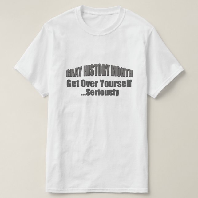 T-shirt Mois de l'histoire grise (Design devant)