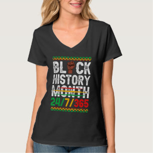 T-shirt Mois De L'Histoire Noire 247 En 365 Jours Melanin