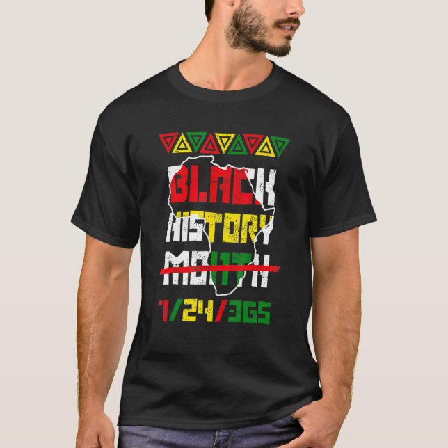 T-shirt Mois de l'histoire noire 24 7 BHM African Pride Ho (Devant)