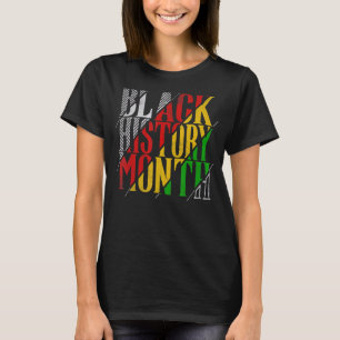 T-shirt Mois de l'histoire noire Africain Afro-Américain N