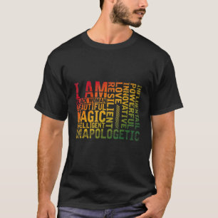 T-shirt Mois de l'histoire noire Africain Je suis femme no