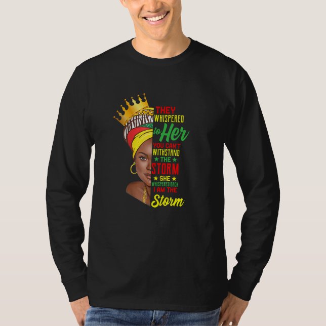 T-shirt Mois De L'Histoire Noire Africaine Femme Afro Je S (Devant)