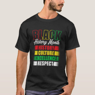 T-shirt Mois de l'histoire noire Afrique Hommes africains