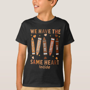 T-shirt Mois de l'Histoire Noire Afro-Américaine Même Coeu