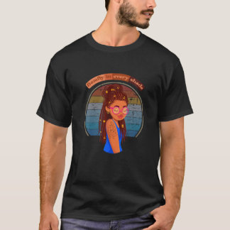 T-shirt Mois de l'histoire noire Beauté afro-américaine da