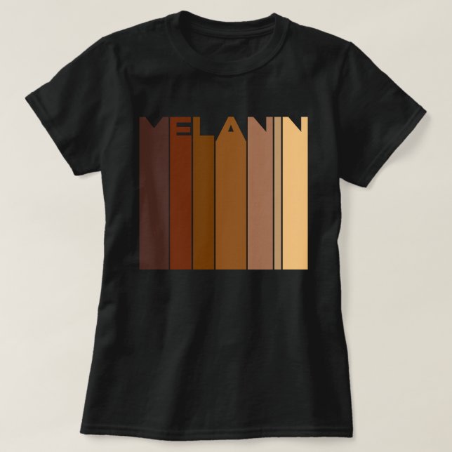 T-shirt Mois de l'histoire noire de la Mélanine rétro (Design devant)
