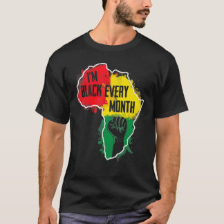 T-shirt Mois de l'histoire noire Hommes Femmes Je suis Noi
