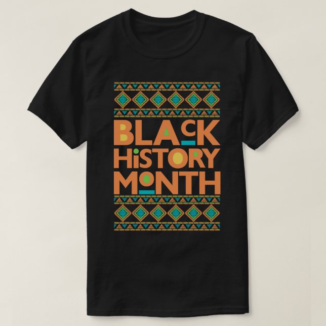 T-shirt Mois de l'histoire noire Melanin Hommes Femmes Bru (Design devant)