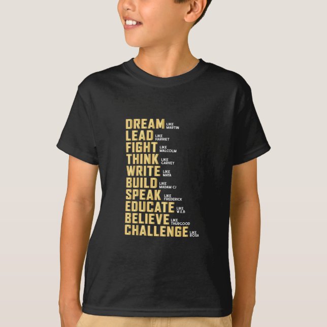 T-shirt Mois De L'Histoire Noire Pour La Melanine Africain (Devant)
