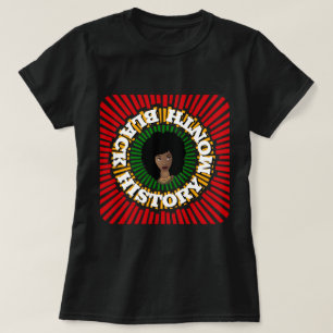 T-shirt Mois de l'histoire noire, rayons du soleil, femme
