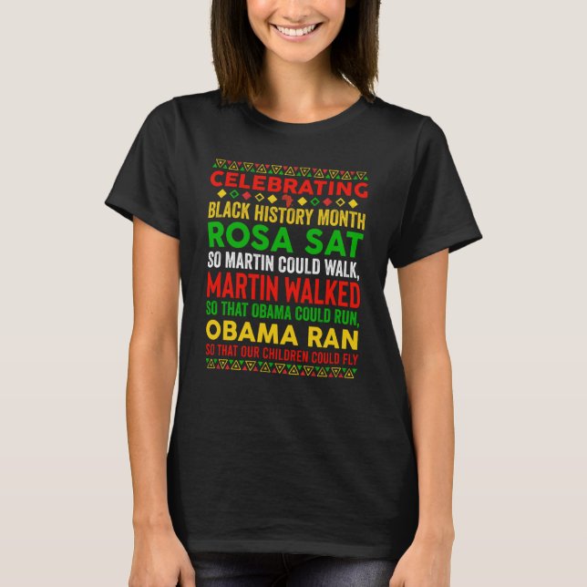 T-shirt Mois De L'Histoire Noire Rosa Sat Pour Que Martin  (Devant)