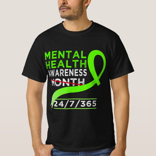T-shirt Mois De Mai De Sensibilisation À La Santé Mentale  (Devant)