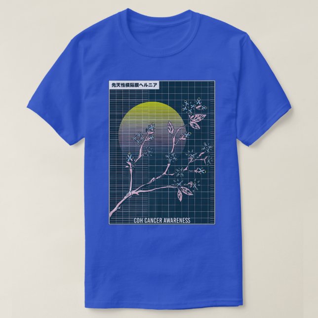 T-shirt Mois de sensibilisation à la CDH Sakura Cerry Blos (Design devant)