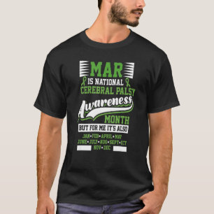 T-shirt Mois de sensibilisation à la paralysie cérébrale M